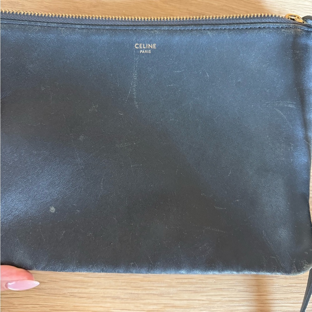 Celine Trio Gray Crossbody Bag - Picture 12 of 16